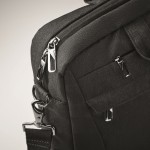 RPET-Laptoptasche mit abnehmbarem und verstellbarem Riemen 15'' Farbe schwarz fünftes Detailbild