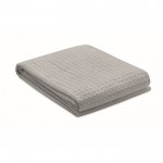 Leichte Decke im Waffelmuster aus Baumwolle mit Geschenkbox 300 g/m2 Farbe grau