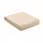 Leichte Decke im Waffelmuster aus Baumwolle mit Geschenkbox 300 g/m2 Farbe beige