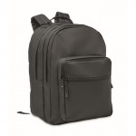 Laptop-Rucksack aus RPET-Polyester mit Taschen und Polsterung 15'' Farbe schwarz