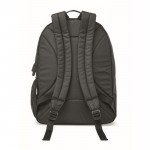 Laptop-Rucksack aus RPET-Polyester mit Taschen und Polsterung 15'' Farbe schwarz dritte Ansicht