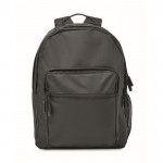Laptop-Rucksack aus RPET-Polyester mit Taschen und Polsterung 15'' Farbe schwarz achte Ansicht