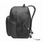 Laptop-Rucksack aus RPET-Polyester mit Taschen und Polsterung 15'' Farbe schwarz zehnte Ansicht