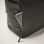Laptop-Rucksack aus Polyester RPET 15'' mit Reißverschluss Farbe schwarz achtes Detailbild