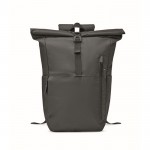Laptop-Rucksack aus Polyester RPET 15'' mit Reißverschluss Farbe schwarz neunte Ansicht