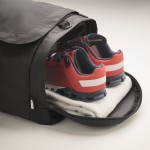 Große Tasche für Sport oder Reisen mit mehreren Fächern und Tragegurt Farbe schwarz fünftes Detailbild