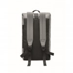 Reflektierender Rucksack mit Rolltop-Verschluss aus Polyester für 15-Zoll-Laptops Farbe mattsilber neunte Ansicht