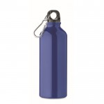 Auslaufsichere Flasche aus recyceltem Aluminium mit Karabiner, 500 ml Farbe blau