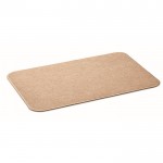 Leinen-Fußmatte mit rutschfester Rückseite, Größe 58 x 38 cm Farbe beige