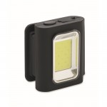 Wiederaufladbare COB-Mini-Taschenlampe mit 6 Modi, Clip und Magnetverschluss Farbe schwarz