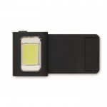 Wiederaufladbare COB-Mini-Taschenlampe mit 6 Modi, Clip und Magnetverschluss Farbe schwarz achte Ansicht