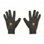 Taktile Handschuhe im sportlichen Look aus Polyester für die Smartphone-Nutzung Farbe schwarz Hauptansicht