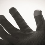 Taktile Handschuhe im sportlichen Look aus Polyester für die Smartphone-Nutzung Farbe schwarz fünftes Detailbild