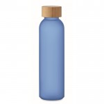 Glasflasche mit Logo in Farbe 500 ml, Crystal Resistant Farbe blau