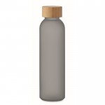 Glasflasche mit Logo in Farbe 500 ml, Crystal Resistant Farbe grau