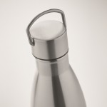 Thermoflasche aus recyceltem Stahl mit auslaufsicherem Deckel mit Griff, 500 ml Farbe mattsilber drittes Detailbild