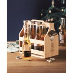 Bierkiste aus Bambus mit Öffner, bietet Platz für 6 Flaschen Farbe holzton Stimmungsbild Hauptansicht