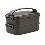 Brotbox aus recyceltem PP und luftdichtem Deckel, 800ml farbe schwarz