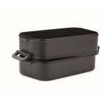 Brotbox aus recyceltem PP und luftdichtem Deckel, 800ml farbe schwarz dritte Ansicht