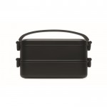 Brotbox aus recyceltem PP und luftdichtem Deckel, 800ml farbe schwarz achte Ansicht