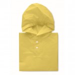 Kinder-Regenmantel aus PEVA mit Kapuze und Knopfverschluss farbe gelb