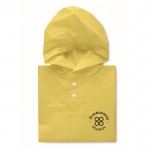 Kinder-Regenmantel aus PEVA mit Kapuze und Knopfverschluss farbe gelb Hauptansicht