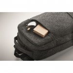 Laptop-Rucksack aus RPET-Filz mit Trolley-Halterung, 13'' farbe dunkelgrau fünftes Detailbild