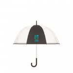 Transparenter Regenschirm mit 1 Panel und Gummigriff, 23'' Ansicht mit Druckbereich