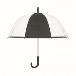 Transparenter Regenschirm mit 1 Panel und Gummigriff, 23'' farbe schwarz