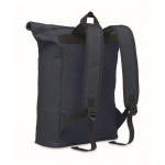 Rolltop-Rucksack für Laptop aus Polyester, 15'' farbe blau dritte Ansicht