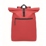 Rolltop-Rucksack für Laptop aus Polyester, 15'' farbe rot