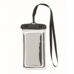 Wasserdichte Handyhülle mit verstellbarer Kordel farbe schwarz dritte Ansicht