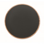 Rundes kabelloses Ladegerät aus Akazienholz, 15W farbe schwarz fünfte Ansicht
