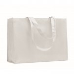 Tasche aus RPET Non-Woven mit langen Henkeln, 80 g/m2 farbe weiß