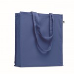 Tasche aus Öko-Baumwolle und Bodenfalte, 220 g/m2 farbe köngisblau