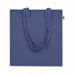 Tasche aus Öko-Baumwolle und Bodenfalte, 220 g/m2 farbe köngisblau zweite Ansicht
