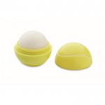 Lippenbalsam in Tennisballform mit Vanillearoma, SPF10 farbe gelb
