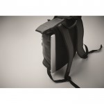 Rolltop-Rucksack für Laptop aus weichem Kunstleder, 15'' farbe schwarz viertes Detailbild