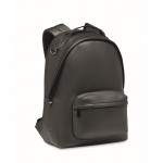 Laptop-Rucksack aus Kunstleder mit Vordertasche, 15'' farbe schwarz