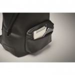 Laptop-Rucksack aus Kunstleder mit Vordertasche, 15'' farbe schwarz viertes Detailbild