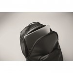 Laptop-Rucksack aus Kunstleder mit Vordertasche, 15'' farbe schwarz fünftes Detailbild