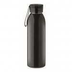 Edelstahlflasche mit Silikongriff, 650ml farbe schwarz vierte Ansicht