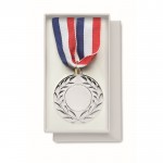 Medaille aus Eisen in den 3 Farben Blau, Weiß und Rot farbe mattsilber