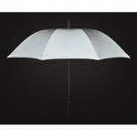 Reflektierender Regenschirm mit Logo bedrucken lassen Farbe mattsilber erstes Detailbild