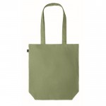 Einkaufstasche bedruckt aus Hanf Farbe grün dritte Ansicht