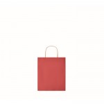 Kleine, recycelte Papiertasche Farbe rot erste Ansicht