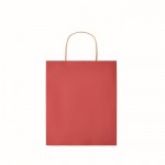 Kleine, recycelte Papiertasche Farbe rot zweite Ansicht