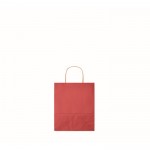 Kleine, recycelte Papiertasche Farbe rot vierte Ansicht