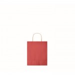 Kleine, recycelte Papiertasche Farbe rot fünfte Ansicht