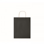 Mittelgroße, recycelte Papiertaschen Farbe schwarz erste Ansicht